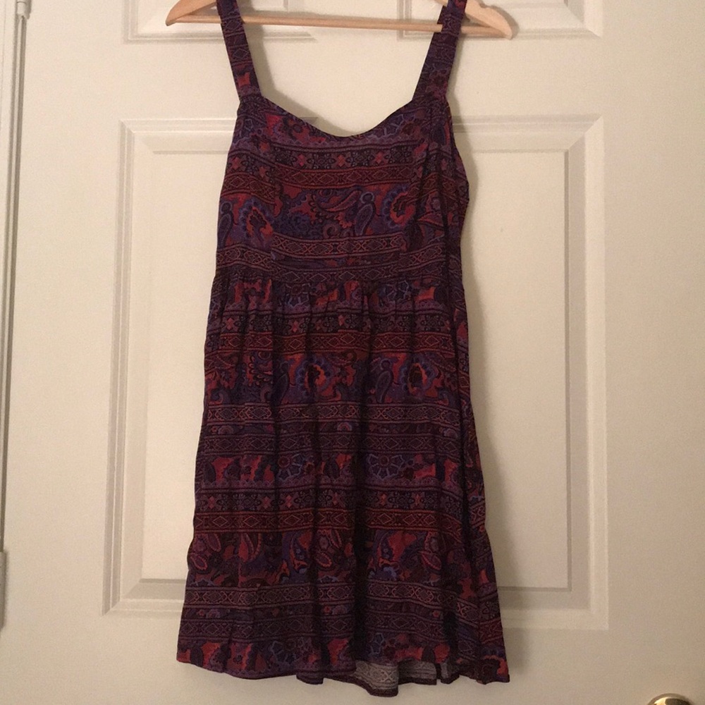 Pink and purple tribal paisley mini dress